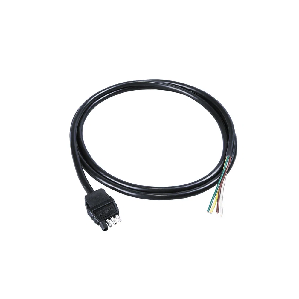 787268 – WESBAR Trailer Wiring Connector, Trailer Side 4-Way Flat 8 Foot Jacketed Cable